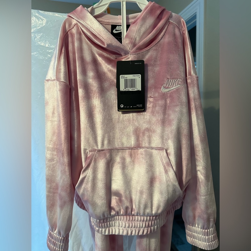 NIKE matching 2PC toddler girl set in pink color